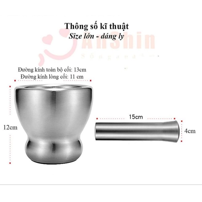 BỘ CHÀY CỐI INOX 304