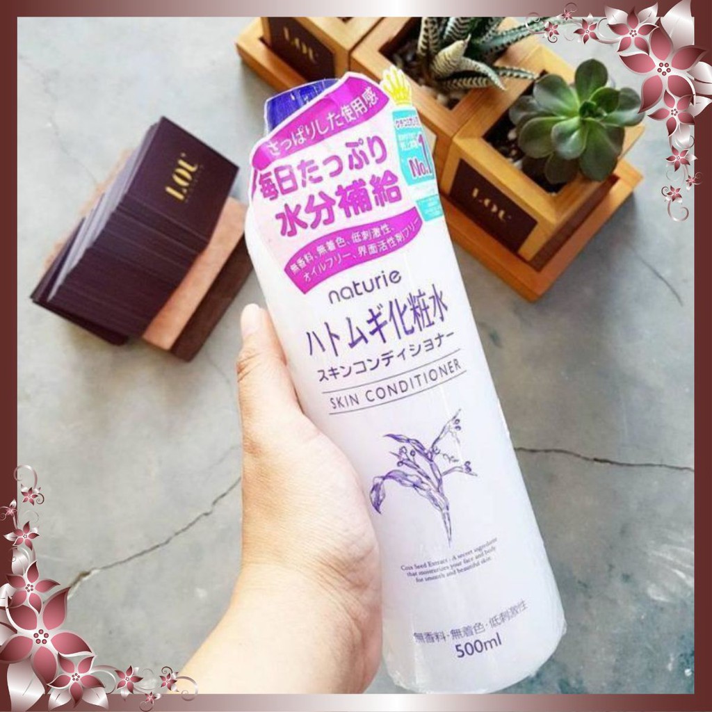 [RẺ NHẤT] Nước hoa hồng ý dĩ Naturie Hatomugi Nhật 500ml