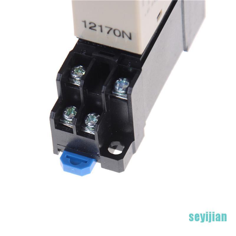 [SEYI] 220V H3Y-2 Power On Time Relay Delay Timer 0-30s/60s DPDT & Base Socket  JIAN