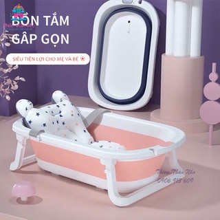 [Hàng loại 1] Chậu tắm cho bé, thau tắm bồn tắm gấp gọn nhựa cao cấp, size to, tiện lợi cho mẹ và bé