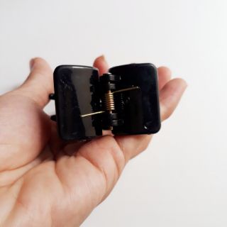 Combo 6 cái Kẹp tóc 5 răng chấm bi đen bóng (sale trầy)