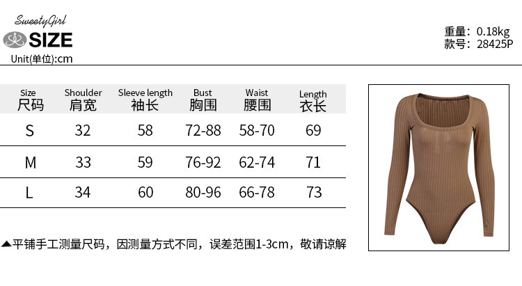 Bodysuit Nữ Tay Dài Cổ Chữ U Thời Trang Quyến Rũ | BigBuy360 - bigbuy360.vn