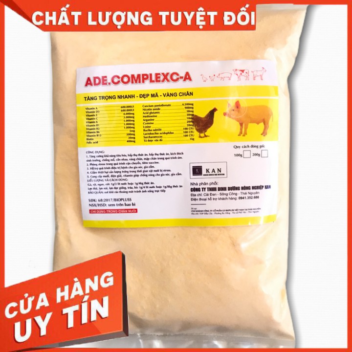 Thuốc bổ vỗ béo vàng da, đẹp mã; tăng sức đề kháng mau ăn, chóng lớn cho gia súc gia cầm gói 200g