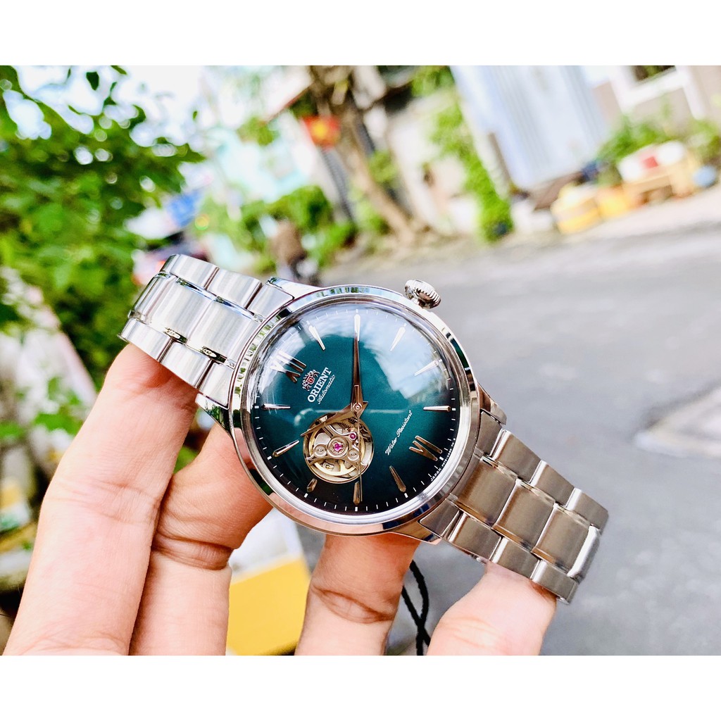 Đồng hồ nam Orient Bambino RA-AG0026E00C - Máy Automatic - Kính cứng cong - Open Heart mới nhất 2018