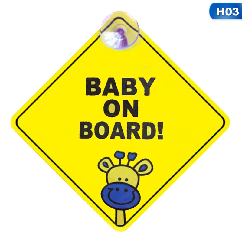 Miếng Dán Trang Trí Cửa Sổ Xe Hơi In Chữ Baby On Board