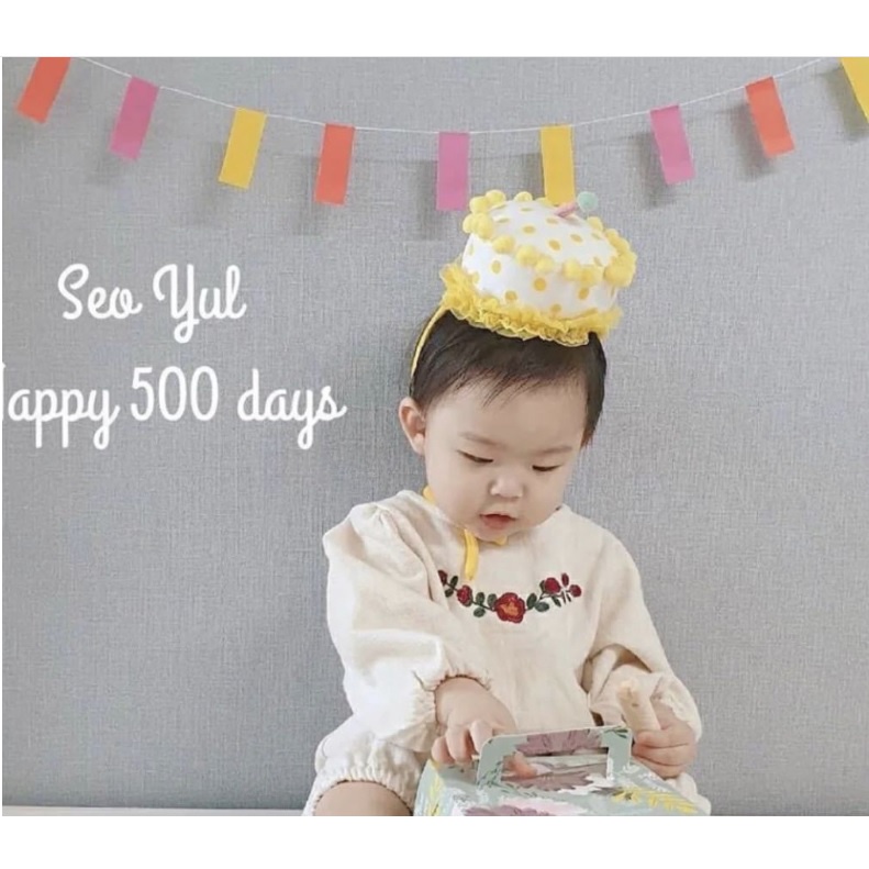 Băng đô bánh sinh nhật style Hàn quốc cho bé Mimo Baby BD26