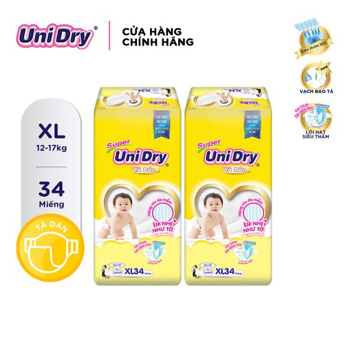 Combo 2 tã dán UniDry M42/L38/XL34