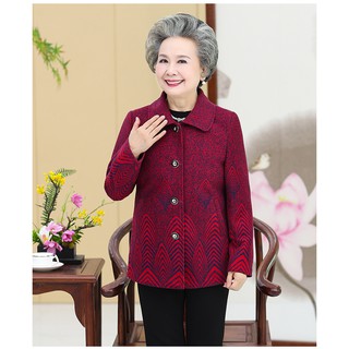 Áo khoác dạ cho người già cổ bẻ