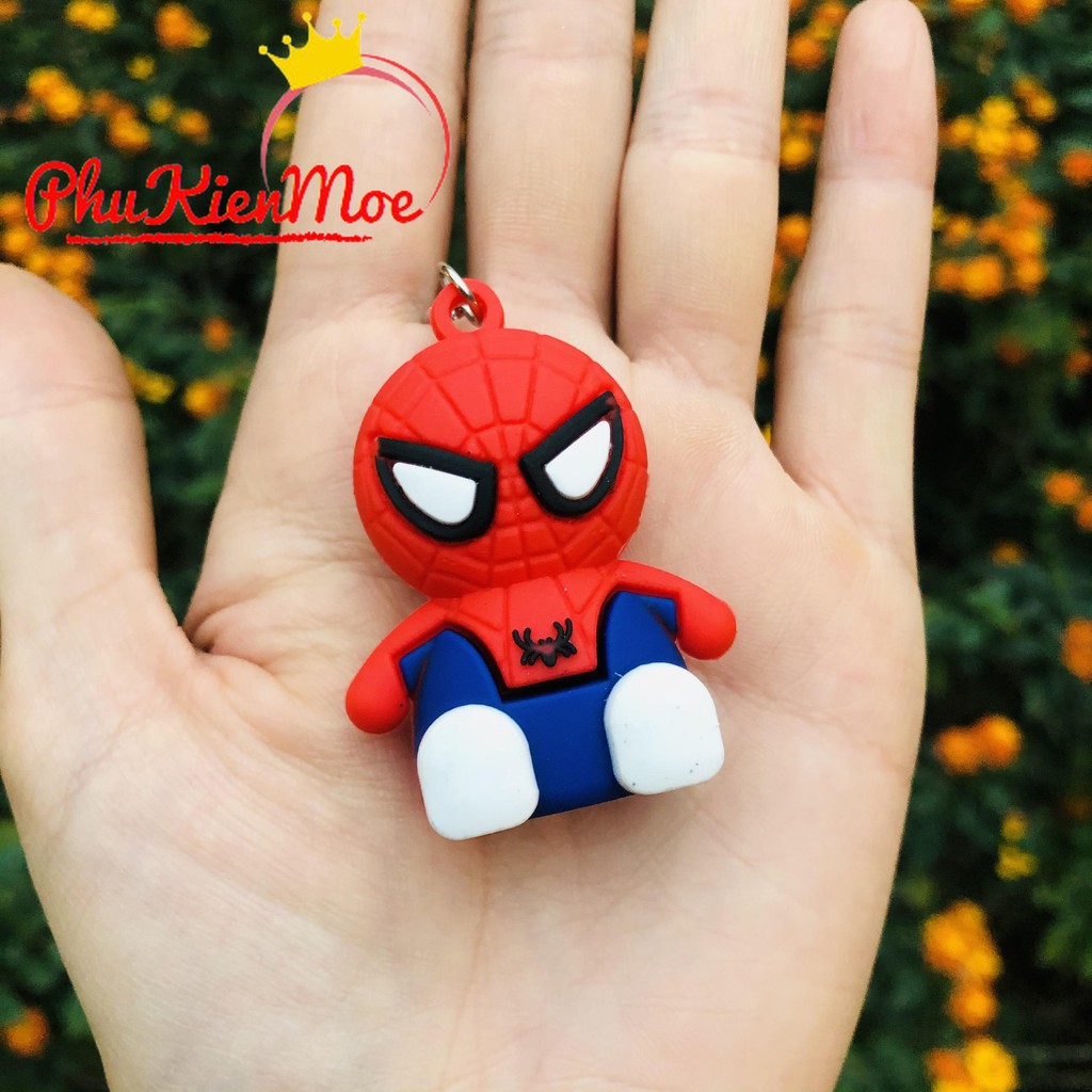 [ẢNH THẬT] Móc khóa siêu nhân Marvel người nhện và Iron Man tự Handmade