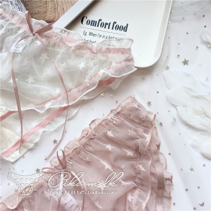 [Mã WAXANH22 giảm 15% đơn 150k] Quần lót ren nữ Fuxi ren voan bèo cao cấp ngọt ngào thắt nơ dễ thương | BigBuy360 - bigbuy360.vn