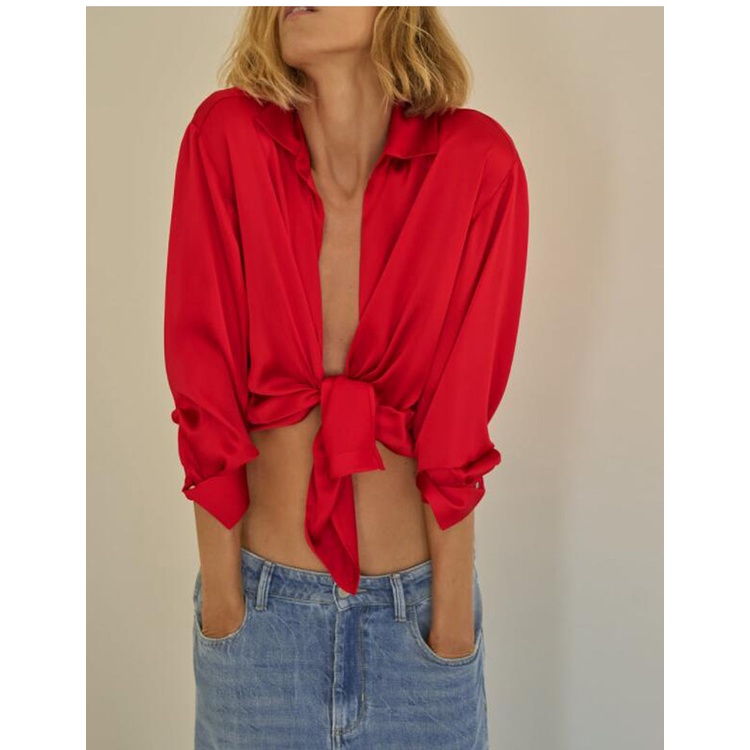 Za Áo Sơ Mi Lụa satin Tinh Tế Thời Trang Mùa Xuân 7969046 8741024