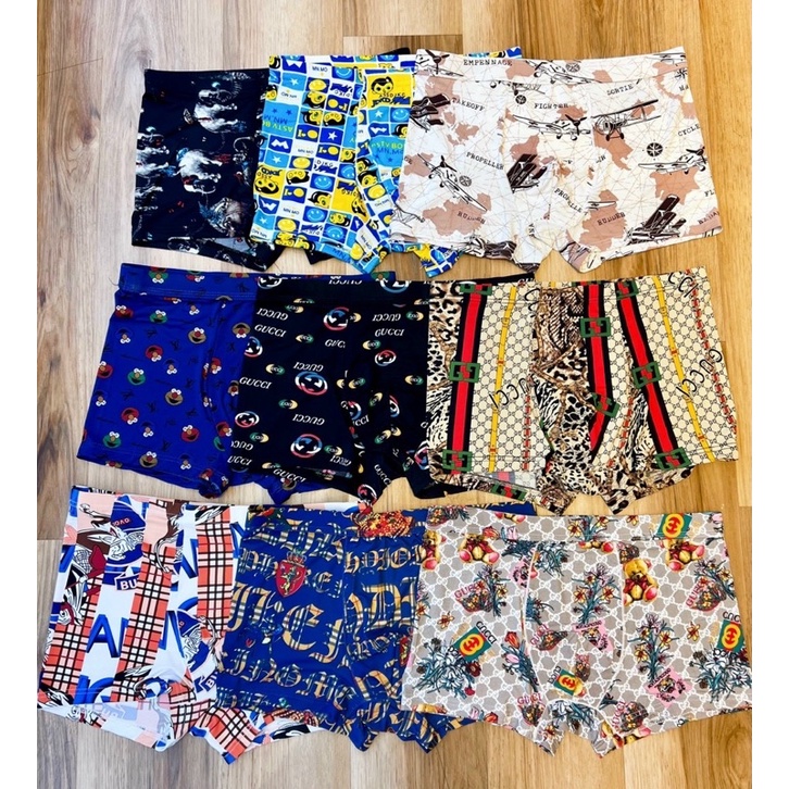 Boxer hoạ tiết quần sịp nam sexy thun lạnh free size Nô Store