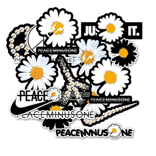 Set 16 hình dán PVC chống thấm nước hình hoa cúc Peaceminusone( size lớn)