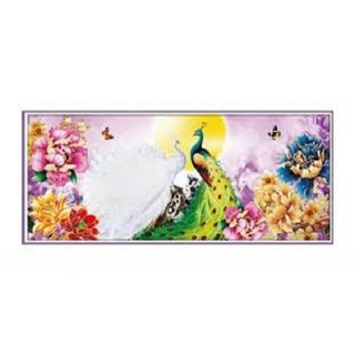 Tranh thêu Uuyên ương thưởng nguyệt - LV3257