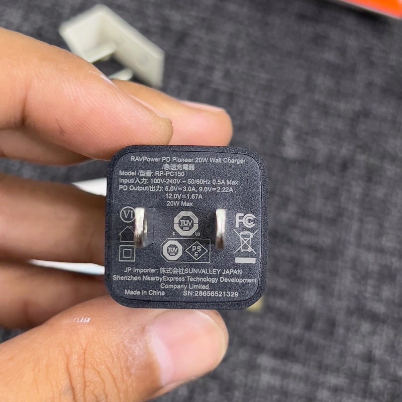 [ KHÔNG HỘP ] Cốc sạc nhanh 20W Ravpower RP-PC150 - Bảo hành 18 tháng - ACSTORE