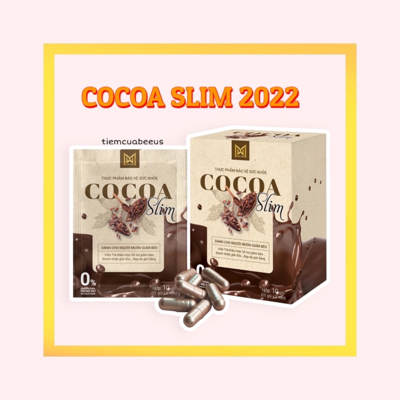 Giảm Cân COCOA SLIM- Thực Phẩm Hỗ Trợ Giảm Béo- Bán Lẻ, Hộp 10 Gói