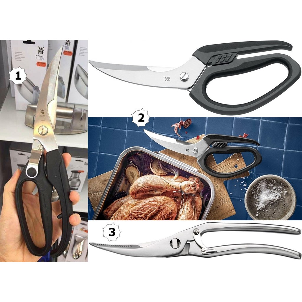 Kéo cắt thịt gà WMF 24cm cầm tay trợ lực - kéo đa năng chính hãng Đức