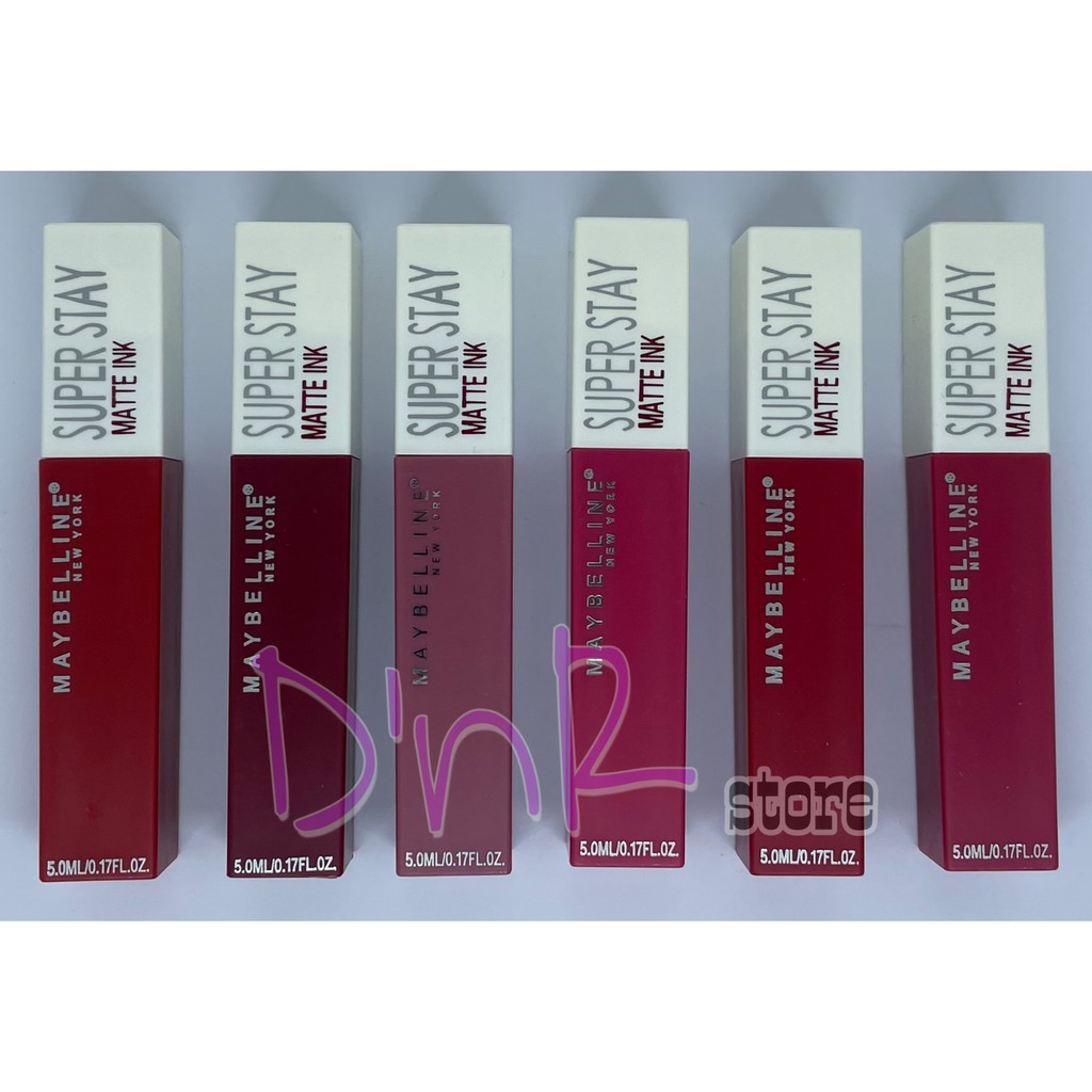 (hàng Mới Về) Set 12 Son Kem Maybelline Siêu Lâu Trôi (màu Sắc)