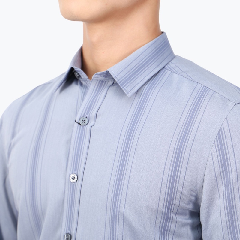 Áo sơ mi dài tay Nam Owen Bamboo Slim Fit Ghi - AS23421D