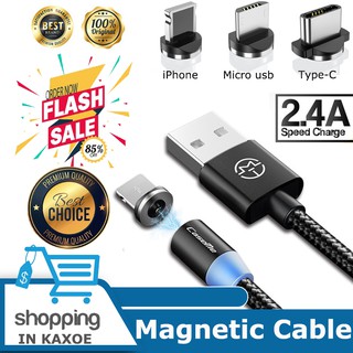 Cáp sạc nhanh đầu nam châm USB Type-C cho iPhone Huawei OPPO Xiaomi