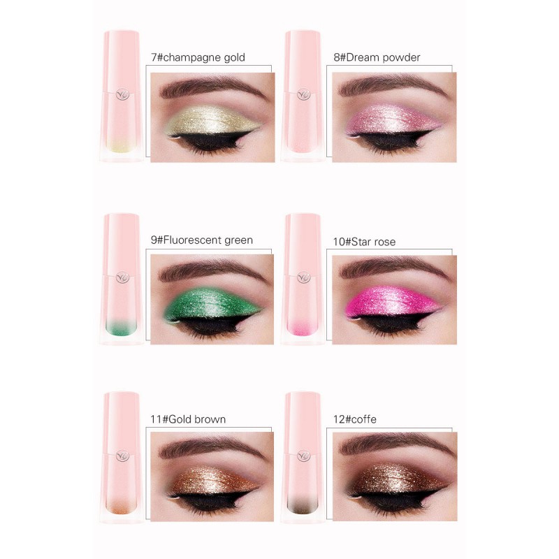 [Hàng mới về] Phấn mắt nhũ dạng lỏng trang điểm lấp lánh không thấm nước