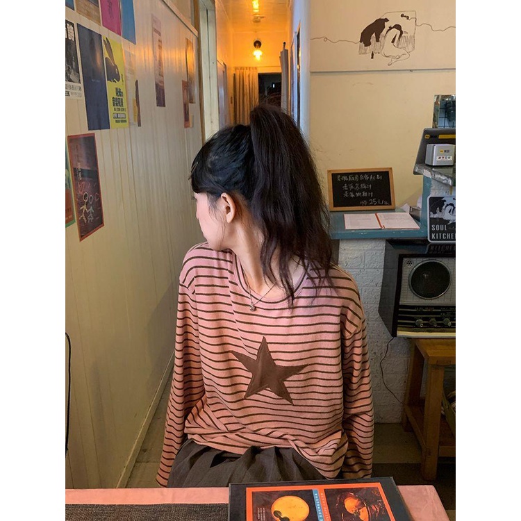 Áo Sơ Mi Dáng Dài Họa Tiết Ngôi Sao Thêu Phong Cách Mỹ Thời Trang Mùa Thu 2022 Mới