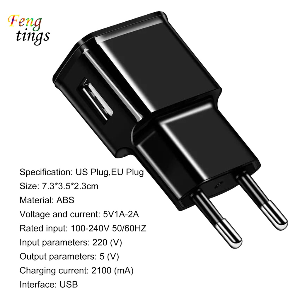Cốc sạc nhanh US/EU bằng ABS chống mòn tiện dụng khi đi du lịch