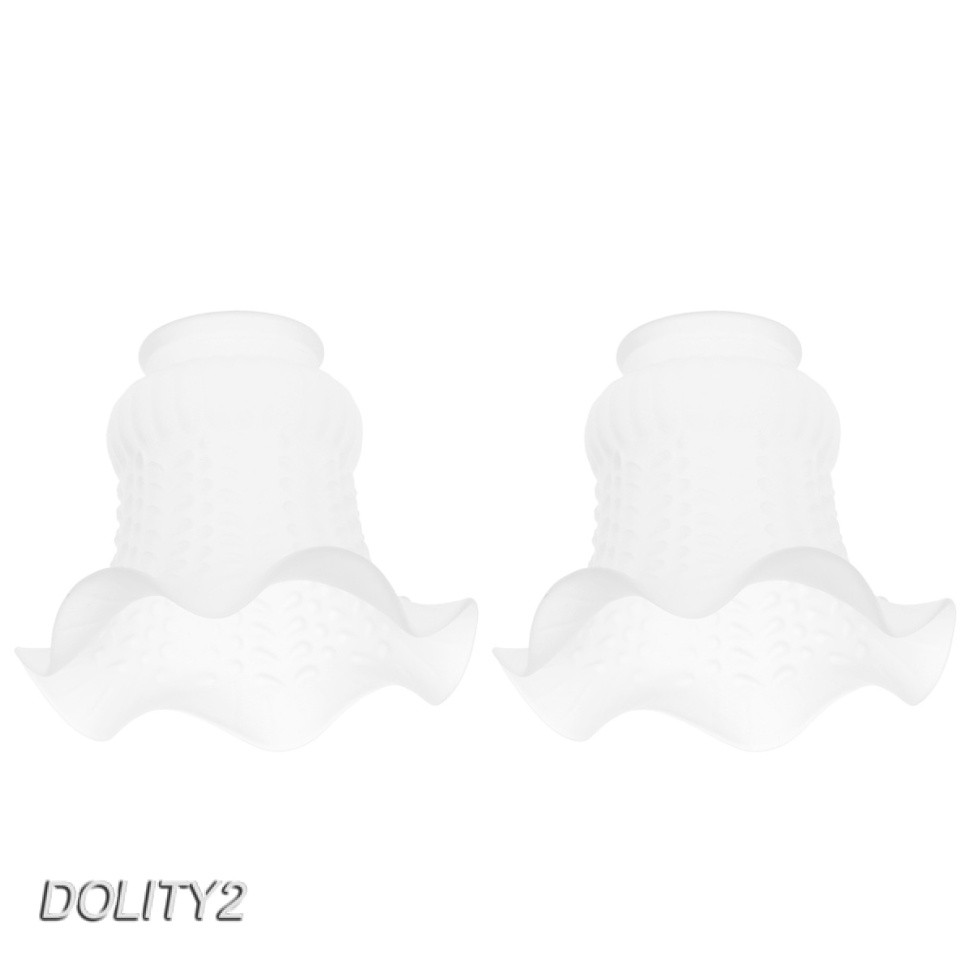 2pcs Glass Ceiling Fan Light Chandelier Wall Sconce Light Lamp Shades Cover