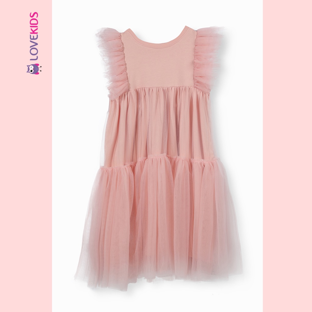 Váy ren hồng tay cánh tiên - Lovekids