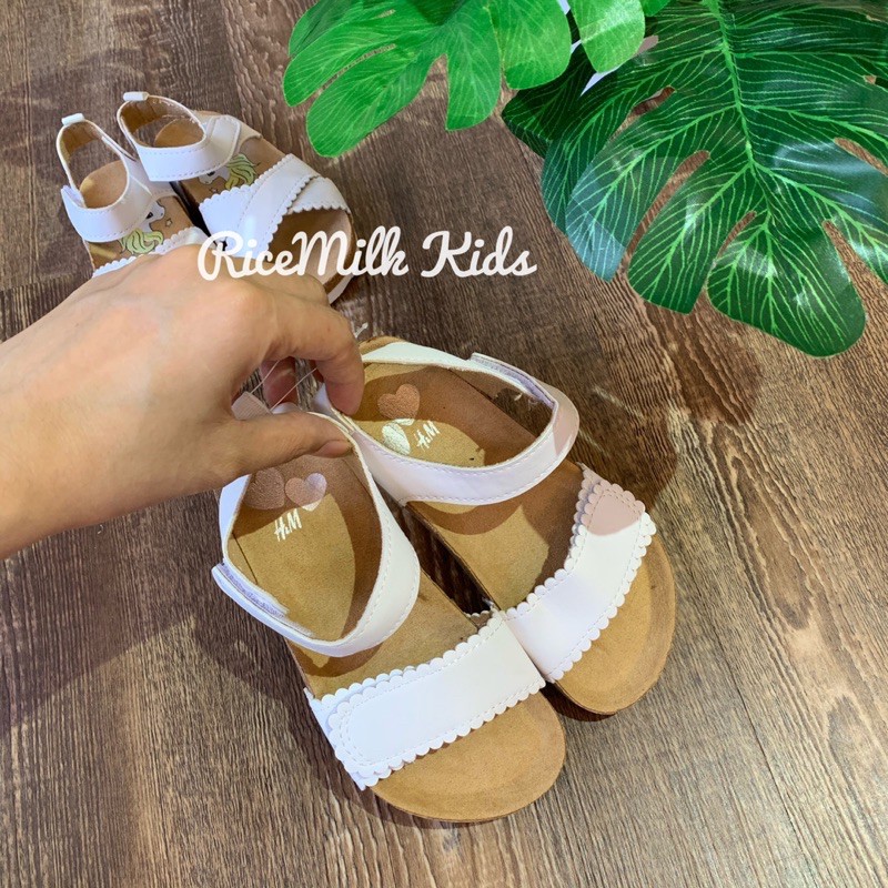 Sandal Cho Bé Gái Màu Trắng Hm Xuất Dư