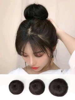 Tóc giả búi củ tỏi ( có ảnh thật )