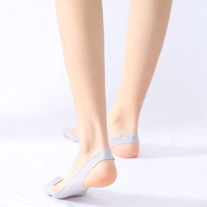 Set 4 Đôi Vớ Cotton Màu Trơn Thoáng Khí Chống Trượt Dành Cho Nữ