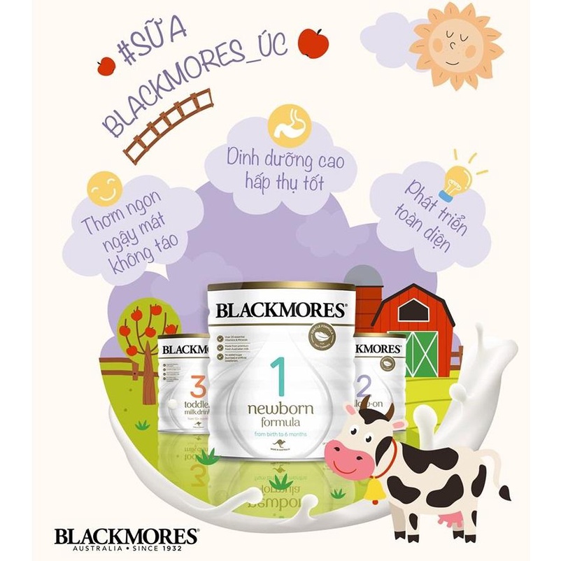 Sữa Bột Blackmores Úc Số 1,số 2,số 3 900g Cho Bé