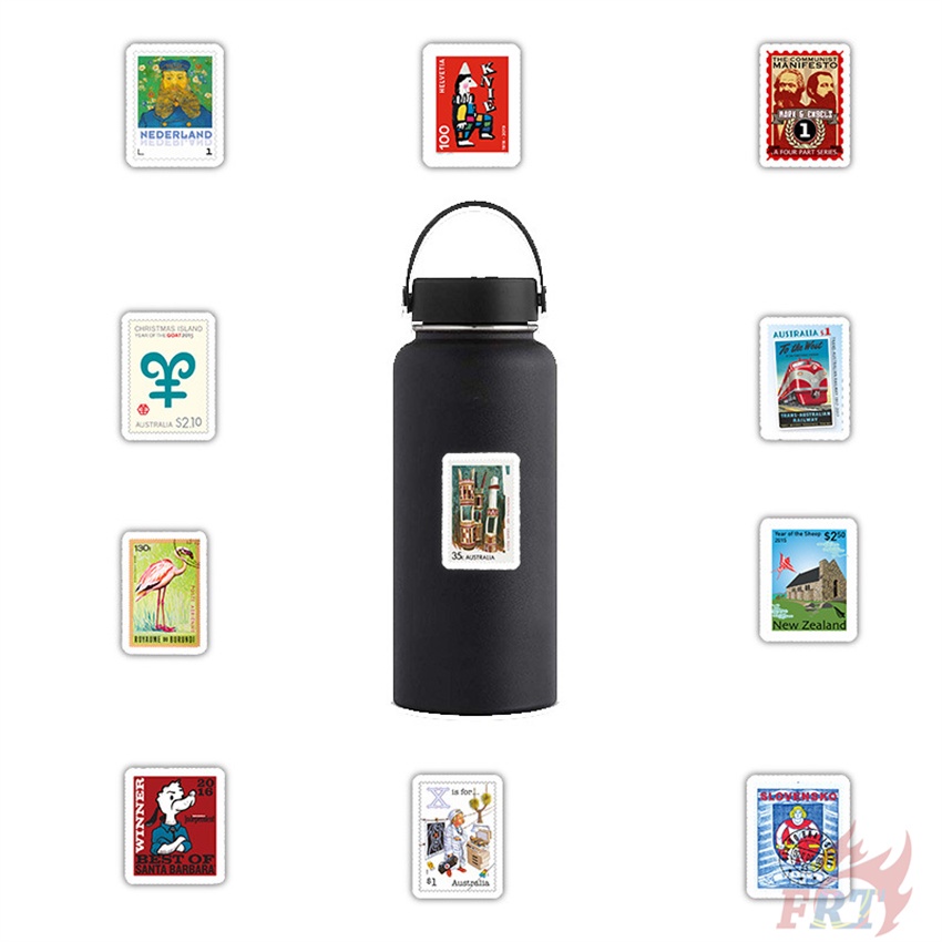 ❉ Retro Travel Stamp Series 02 Stickers ❉ 50Pcs/Set DIY Fashion Waterproof Decals Doodle Stickers