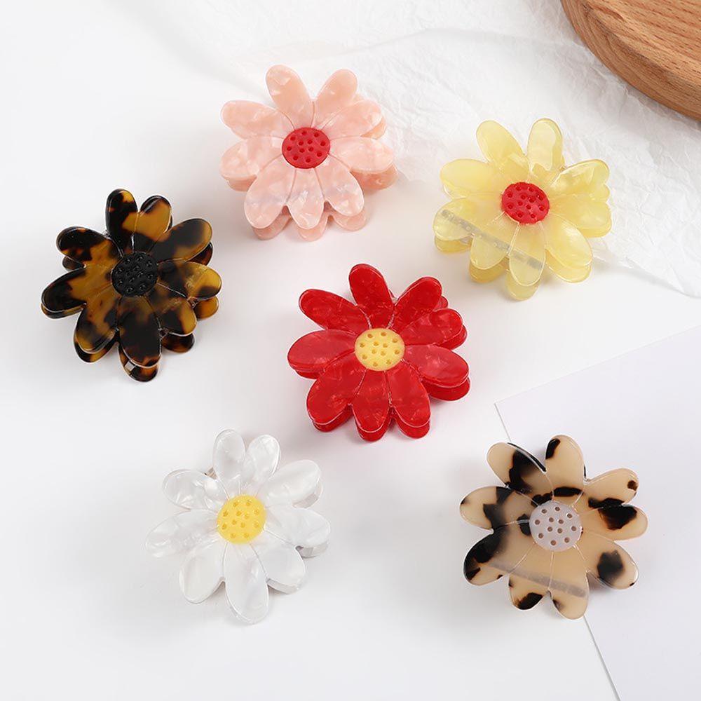 Kẹp Tóc Càng Cua Đính Hoa Cúc Thời Trang Cho Nữ