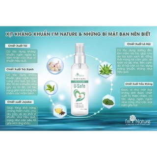 Xịt rửa tay khô U-Safe chai 120ml