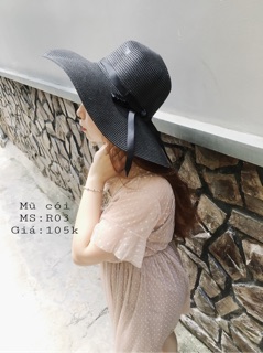 Nón cói rộng rành nơ
