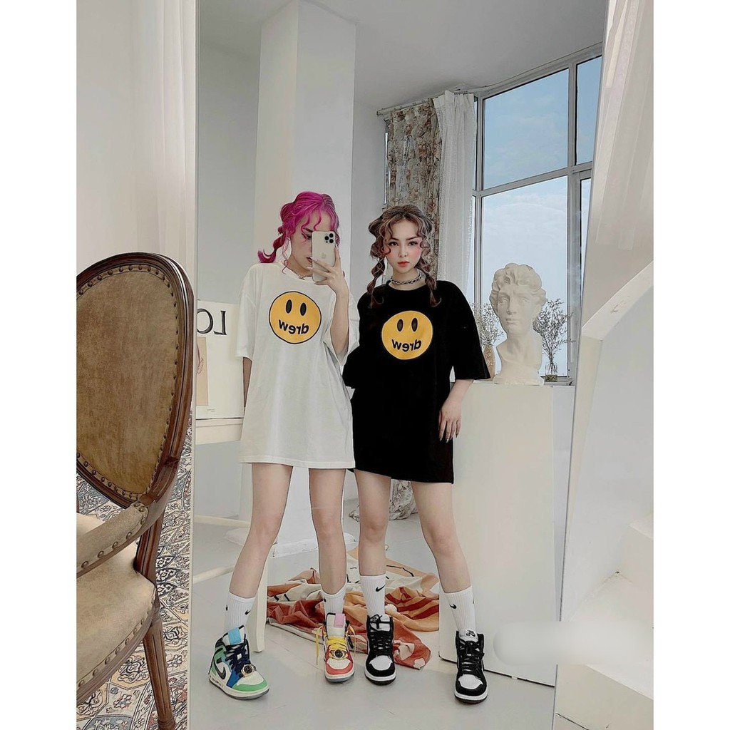 [Cao Cấp] Áo Thun Nam Nữ Mặt Cười Unisex, Áo Thun Tay Lỡ Form Rộng Cotton Thoáng Mát <3 | BigBuy360 - bigbuy360.vn