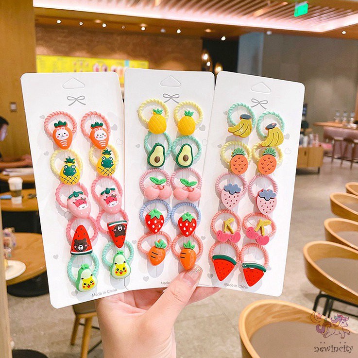 Dây Cột Tóc Nhiều Kiểu Dáng Màu Sắc Ngọt Ngào Đáng Yêu Cho Bé Gái