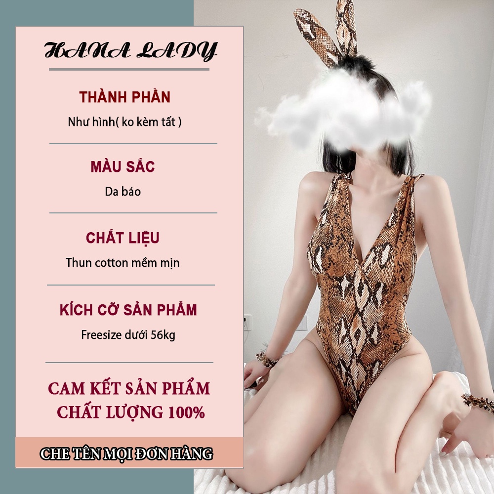 Cosplay sexy bodysuilts da báo tai thỏ đồ liền thân hóa trang quyến rũ gợi cảm C255