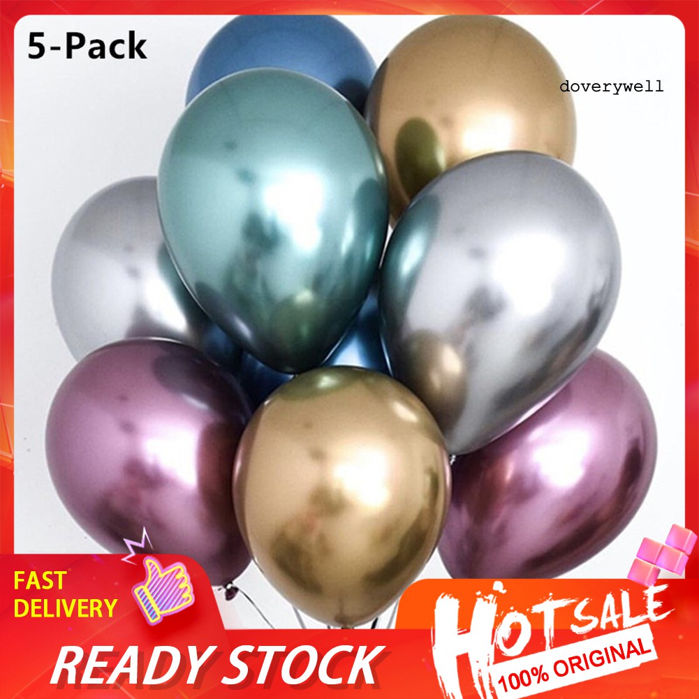 Set 5 Bong Bóng 12 Inch Bằng Latex Dùng Để Trang Trí Đẹp Mắt