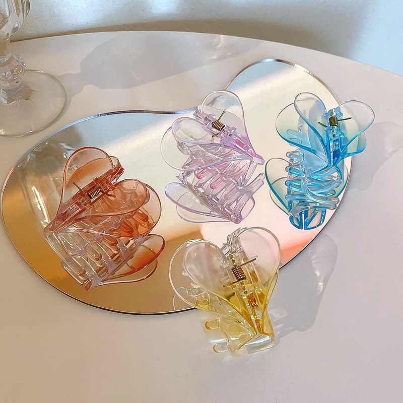 Kẹp Tóc 2021 Hai Lớp Hình Trái Tim Ngọt Ngào Đáng Yêu