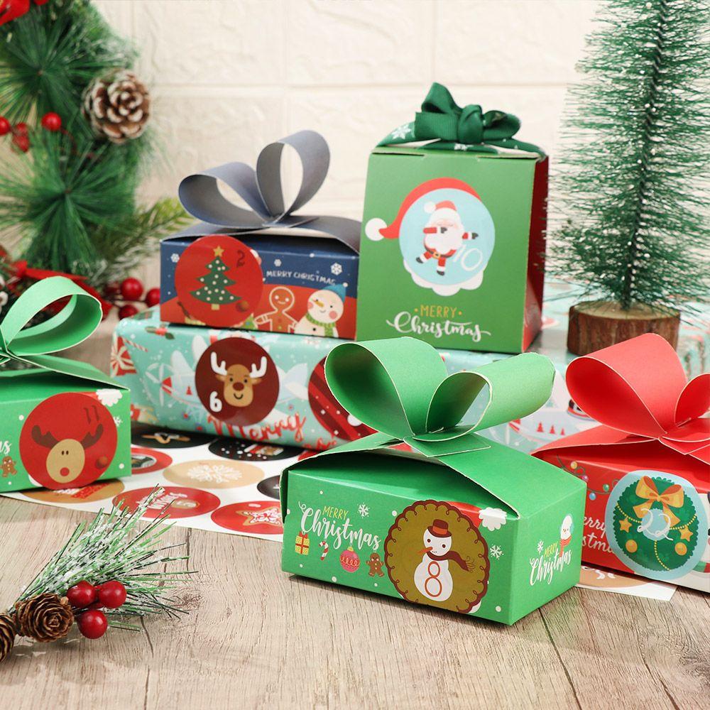 Set 5 Tờ Miếng Dán Niêm Phong Trang Trí Quà Giáng Sinh Đa Năng