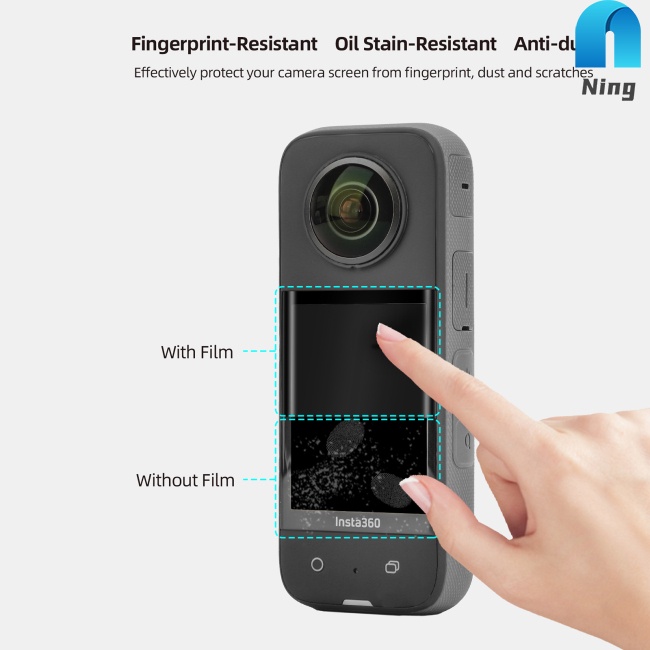 Kính Cường Lực Hd Viền Cong Chống Trầy &amp; Nổ Cho Insta360 X3