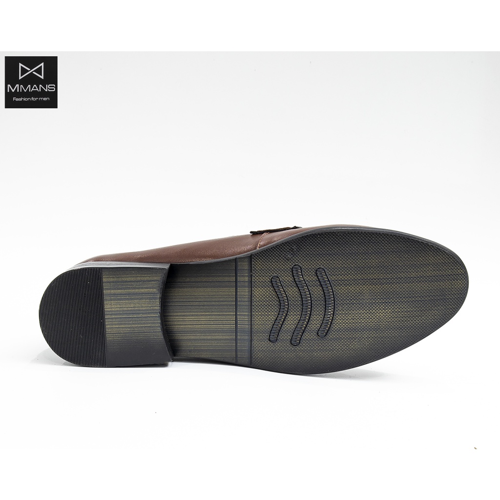 Giày lười nam penny loafer MMANS màu nâu chất liệu da thật cao cấp