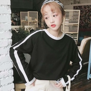 Áo nỉ bông phối sọc😍