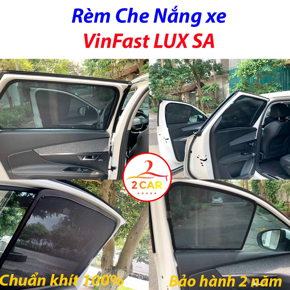 Rèm che nắng xe VinFast LUX SA2.0, Hàng loại 1 có hút nam châm, BH 24 tháng