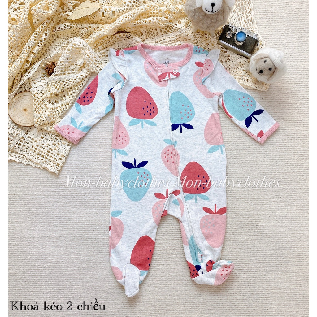 Body liền chân cotton mềm mịn [ DÂU TÂY]