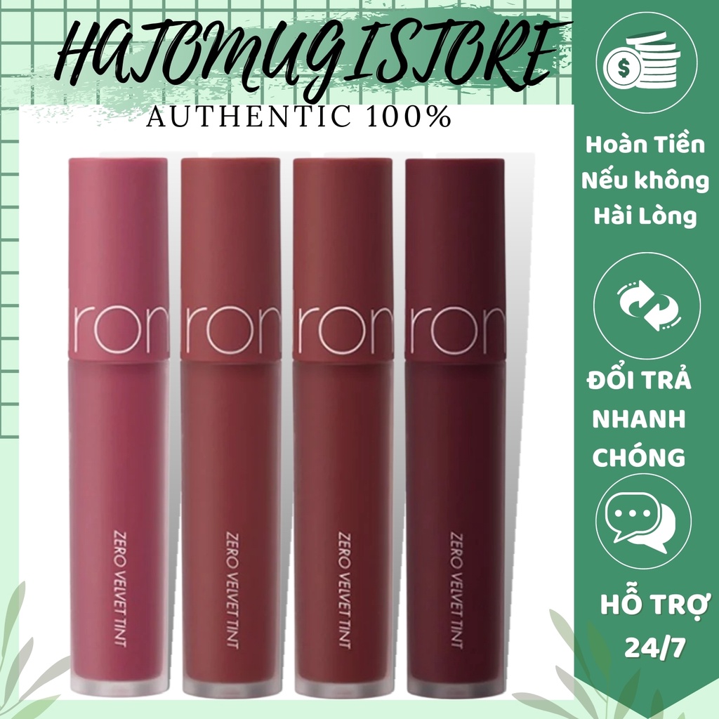  Son romand zero [Hot New_Hàng Auth] Son kem lỳ mềm môi Romand Zero Velvet Tint lâu trôi