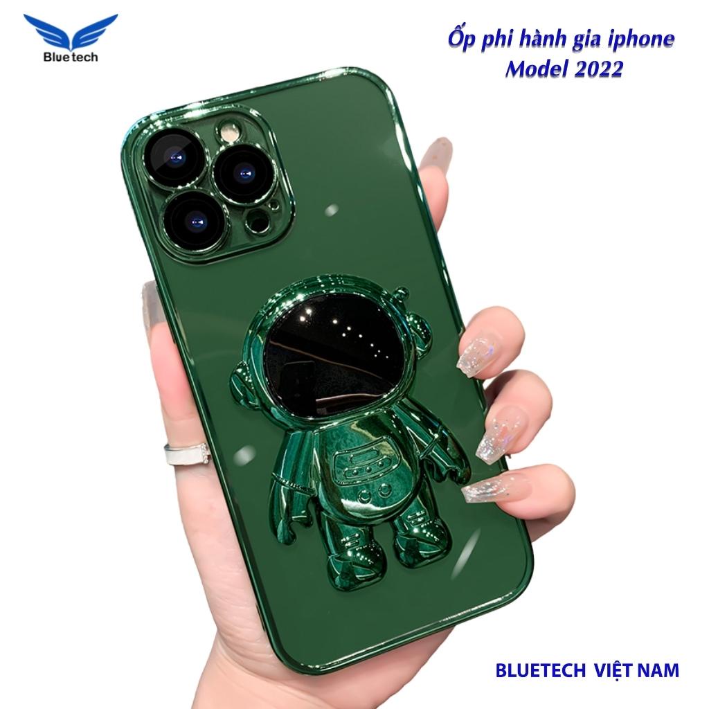 Ốp iphone cao cấp màu xanh lá, Ốp lưng điện thoại Phi Hành Gia phiên bản mới nhất cho iPhone 6 - 14 proMax - Bluetech